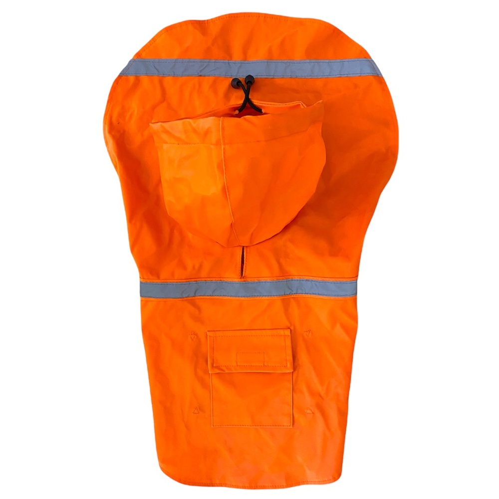 Orange Reflective Raincoat Pet Poncho